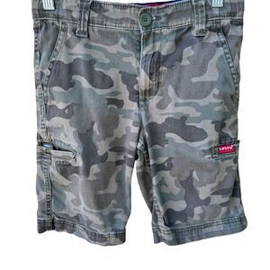Levis Camo Utility Cargo Shorts Regular Green Camouflage Skate Outdoor Boys 10‎